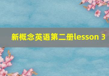 新概念英语第二册lesson 3